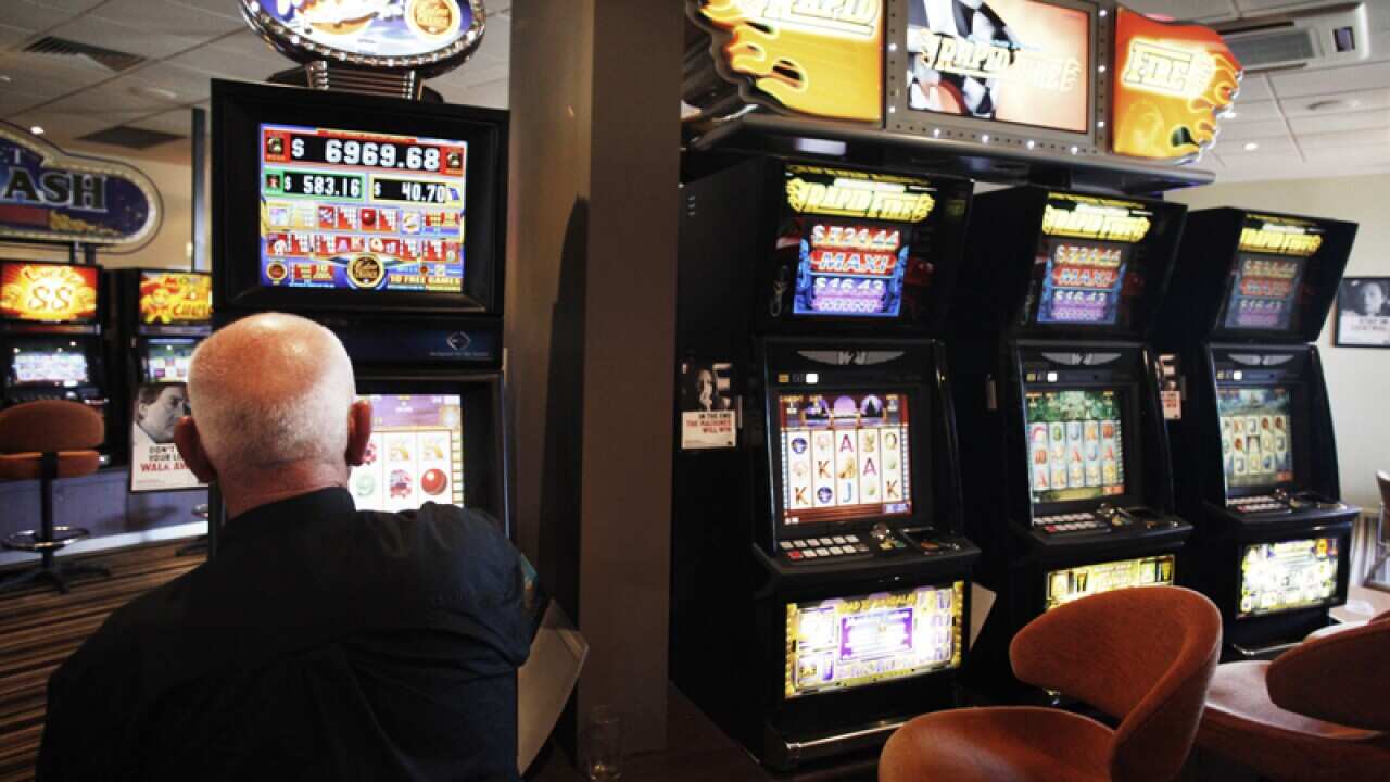 Poker machines in a club