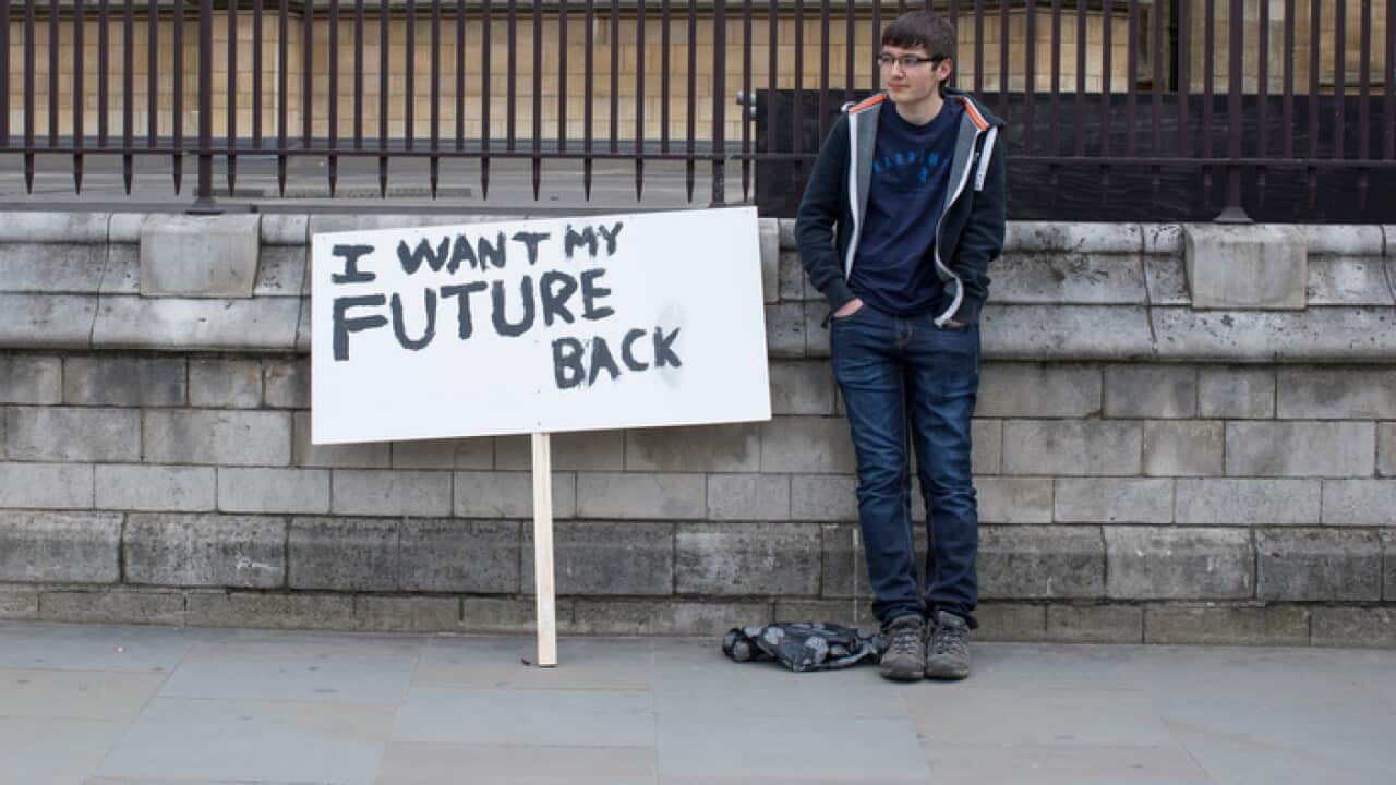 Brexit Campaigner Outside Westminster