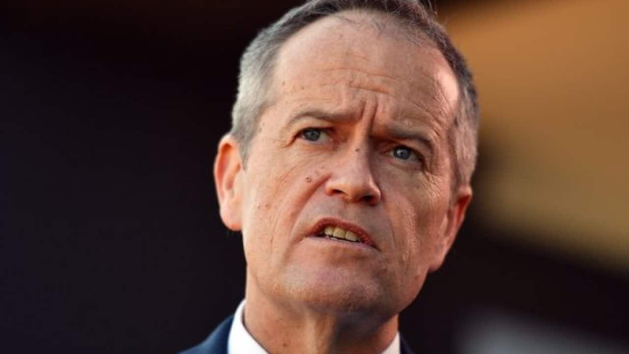 Leader of the Opposition Bill Shorten at a press conference at Campbelltown Hospital in Sydney, Tuesday, May 1, 2018. (AAP Image/Mick Tsikas) NO ARCHIVING