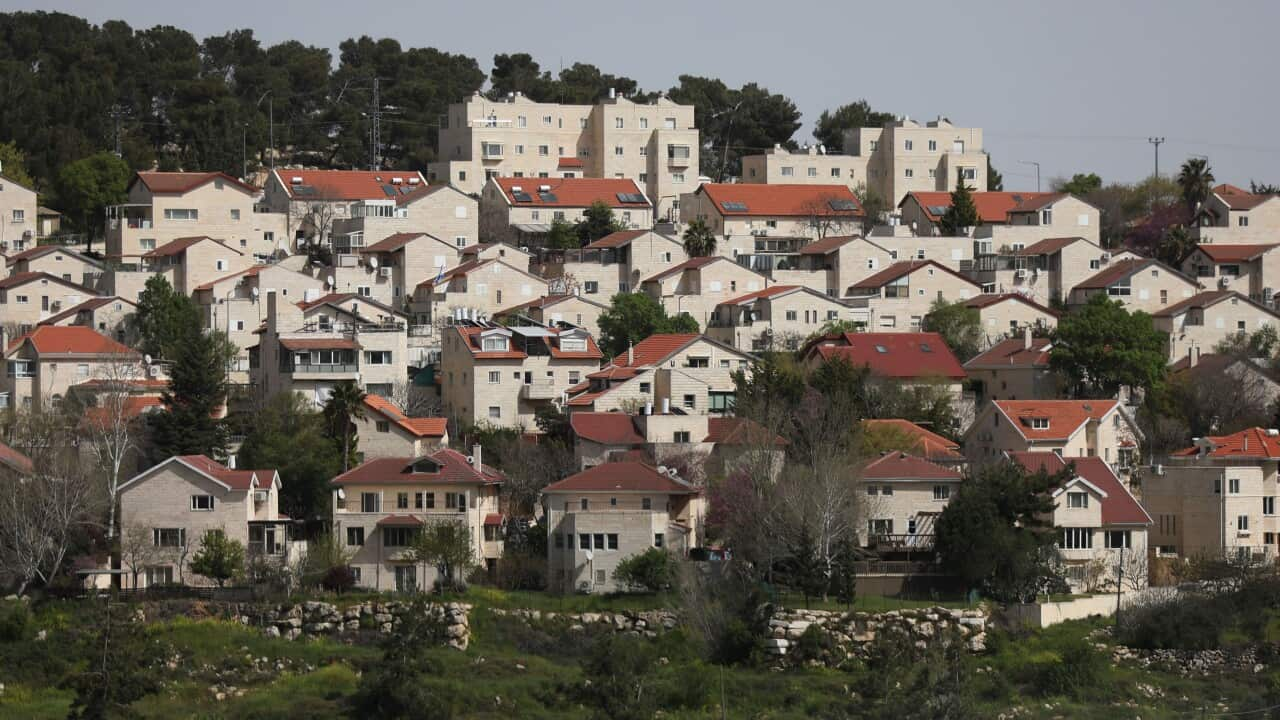 Houses on a hill.