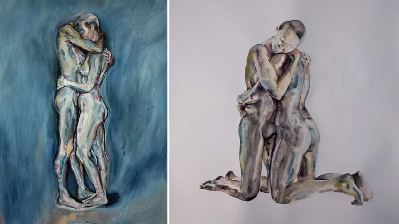 Due immagini delle opere del giovane visual artist di Sydney