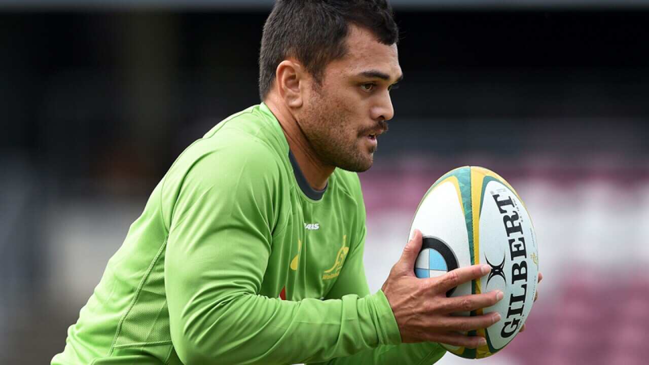Karmichael Hunt during the Australian Wallabies team training session