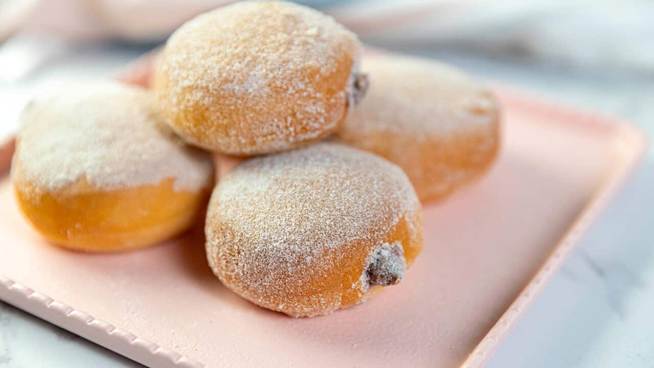 Chocolate filled doughnuts