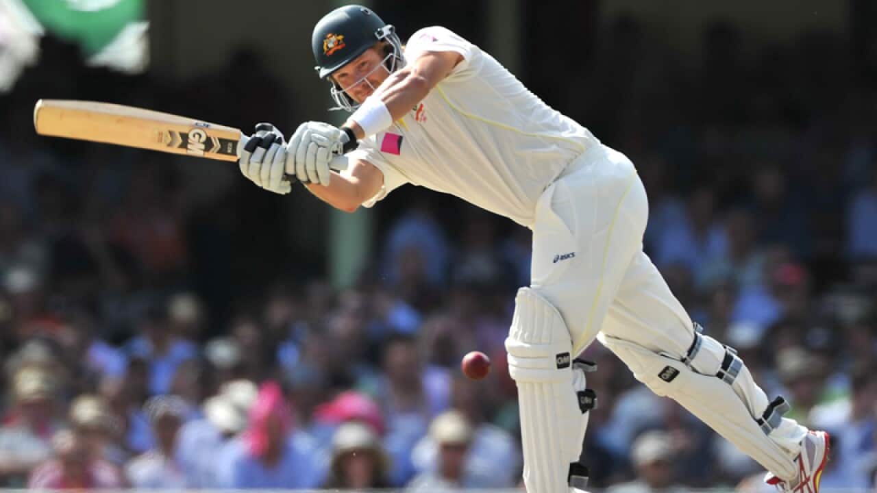 Shane Watson in action in the fifth Ashes Test in Sydney