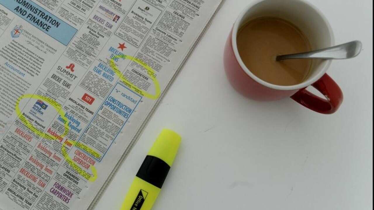 Employment advertising and a cup of coffee