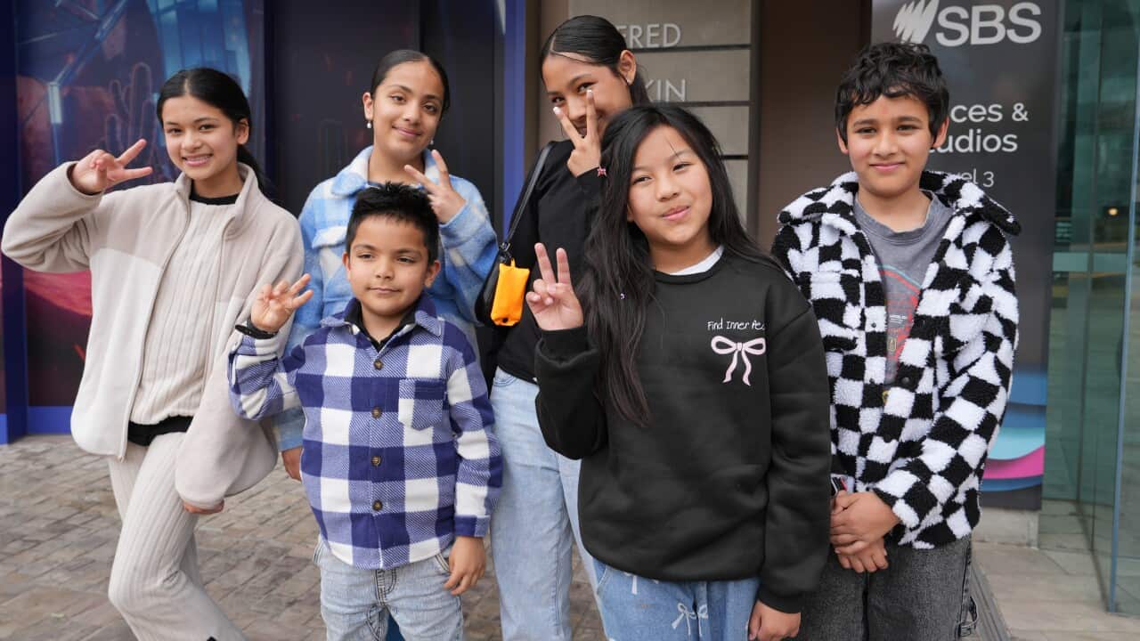 Children at SBS Melbourne Studios on Wednesday, 1 October 2025.
