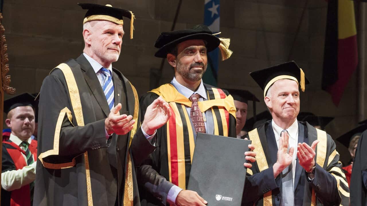 Adam Goodes Honorary Doctorate degree photo shoot