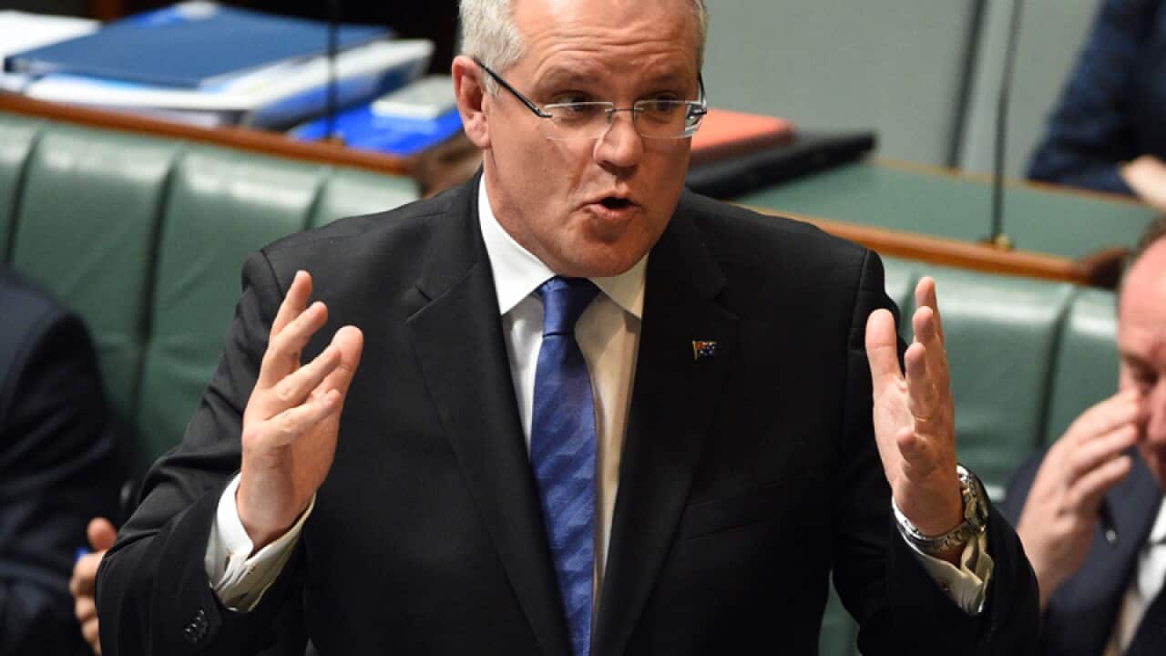 Treasurer Scott Morrison during Question Time