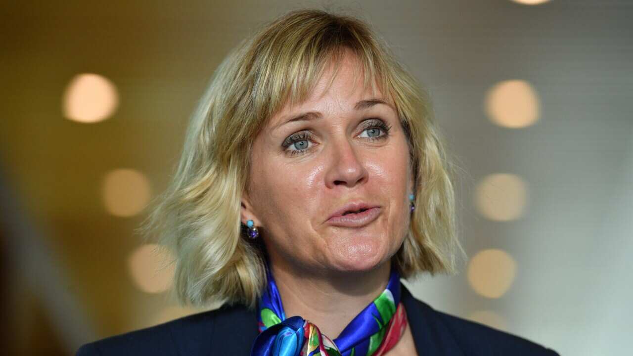Independent Member for Warringah Zali Steggall at a press conference at Parliament House in Canberra, Monday, October 25, 2021. (AAP Image/Mick Tsikas) NO ARCHIVING