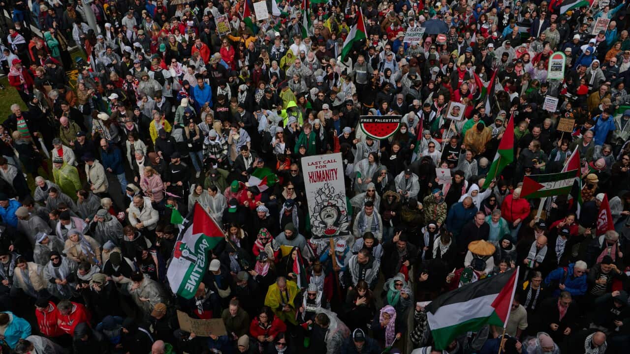 PRO PALESTINE SYDNEY HARBOUR BRIDGE MARCH