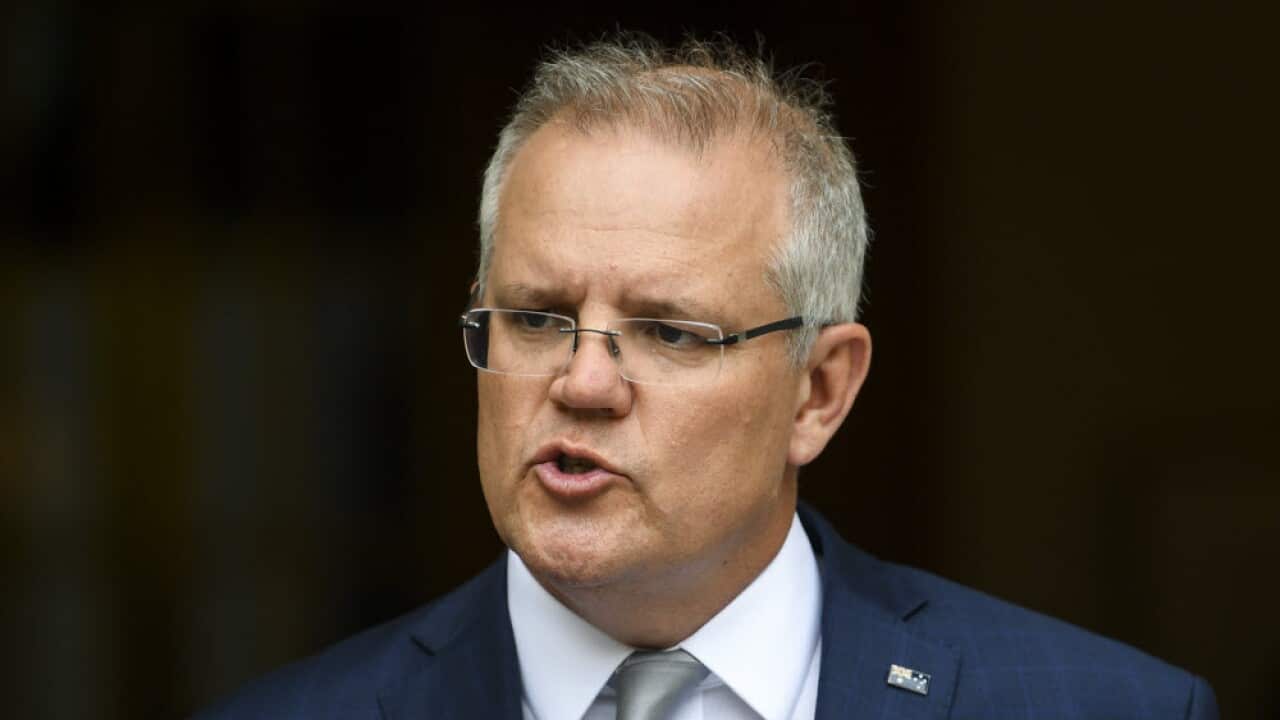 Scott Morrison speaks during a press conference on the governments' bushfire response at Parliament House in Canberra