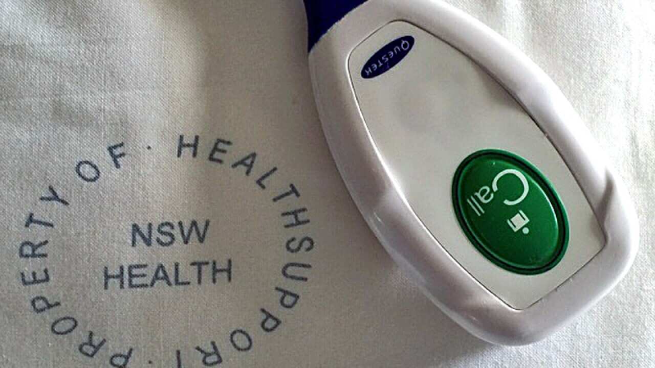 A nurse call button at the Sydney a hospital