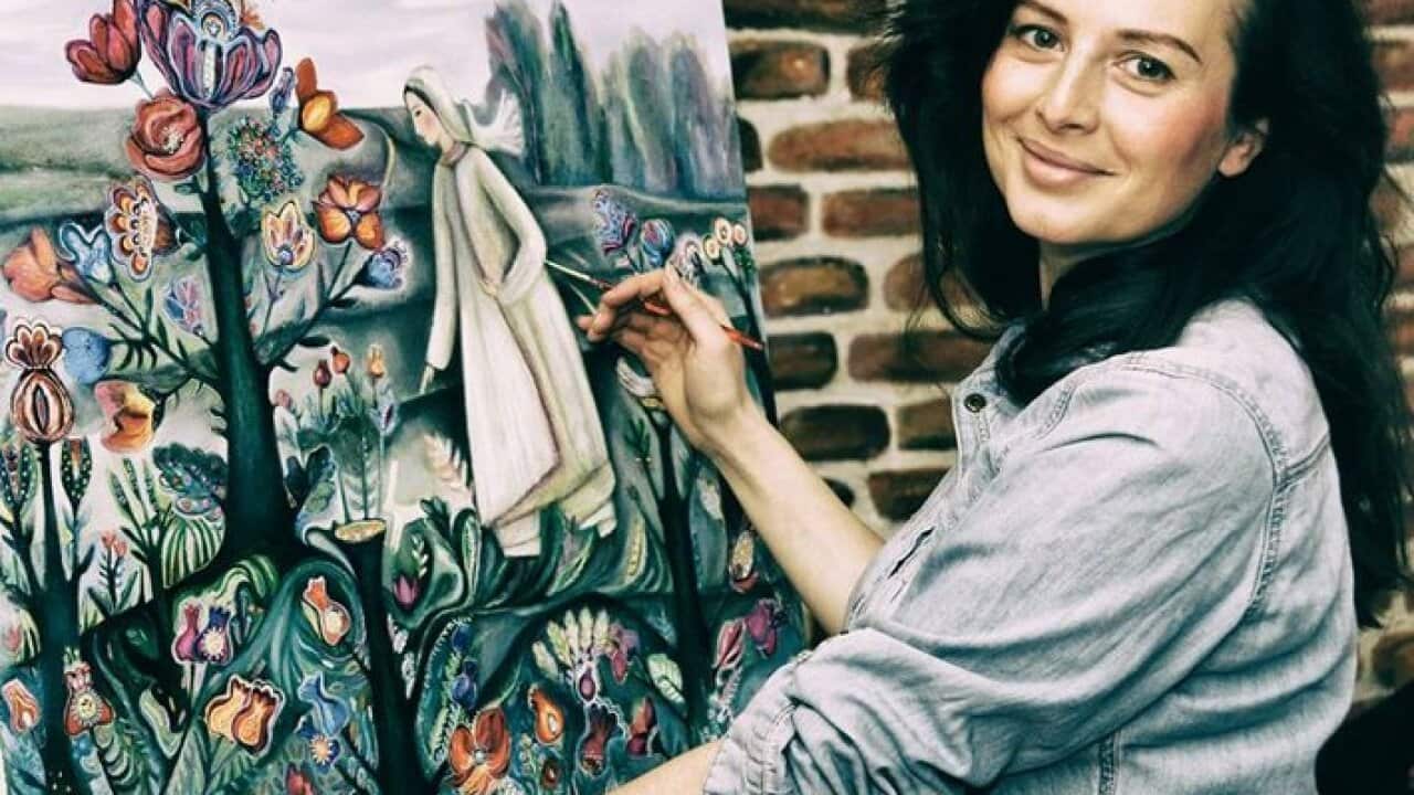 Painter Olesya Hudyma.