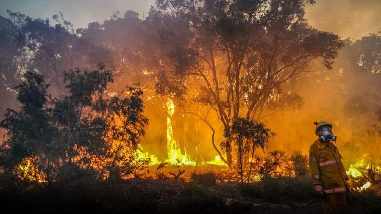 Authorities have warned an ember attack is likely from a bushfire in the Perth hills.