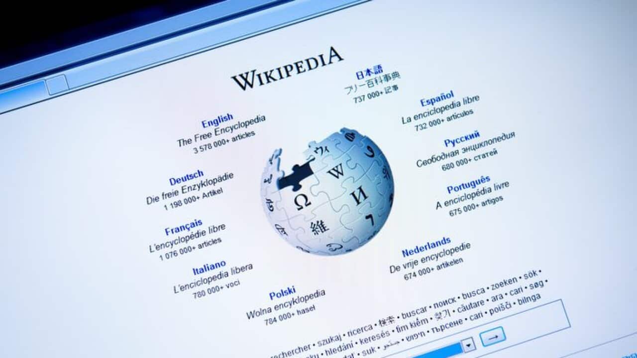 Wikipedia.org main page - english version site