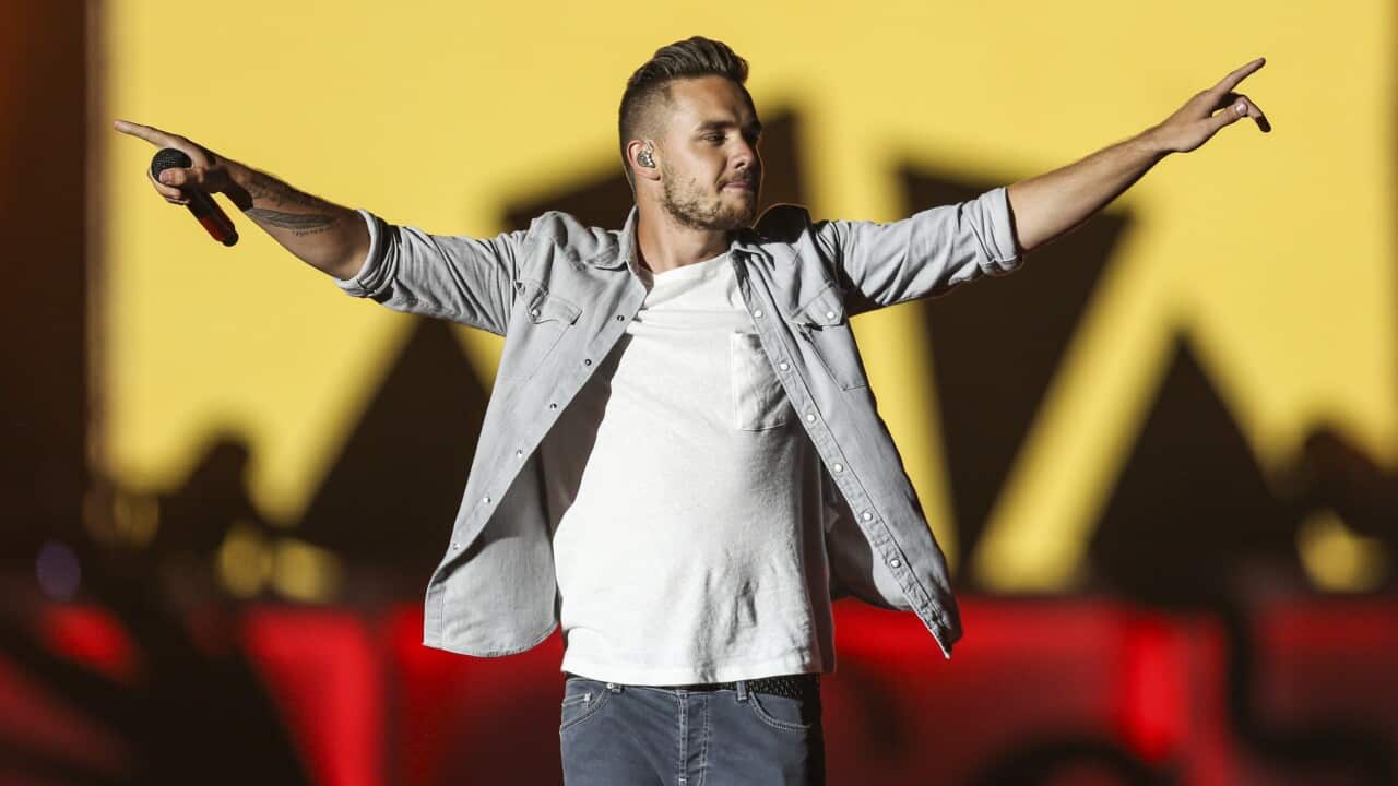 Liam Payne performing on stage
