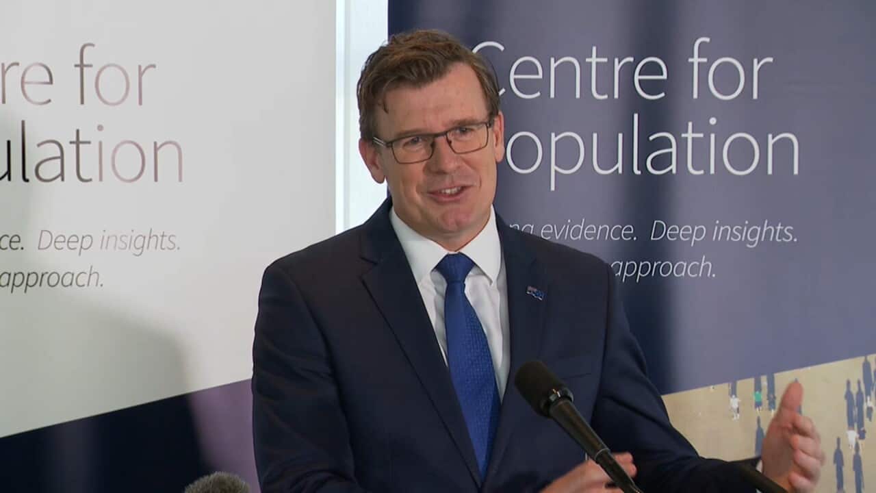 Minister for Population, Cities and Urban Infrastructure Alan Tudge launches the Australian Centre for Population