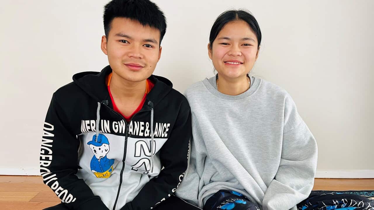 Former Karen refugees Naw Paw Poe Wah and her brother Saw Thablay Gay. Sources: SBS KAREN/SHAH PAUNG