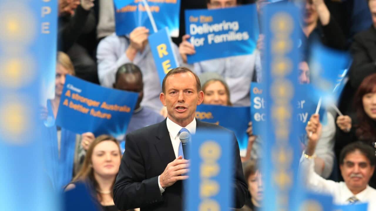 Tony Abbott campaigning in Victoria