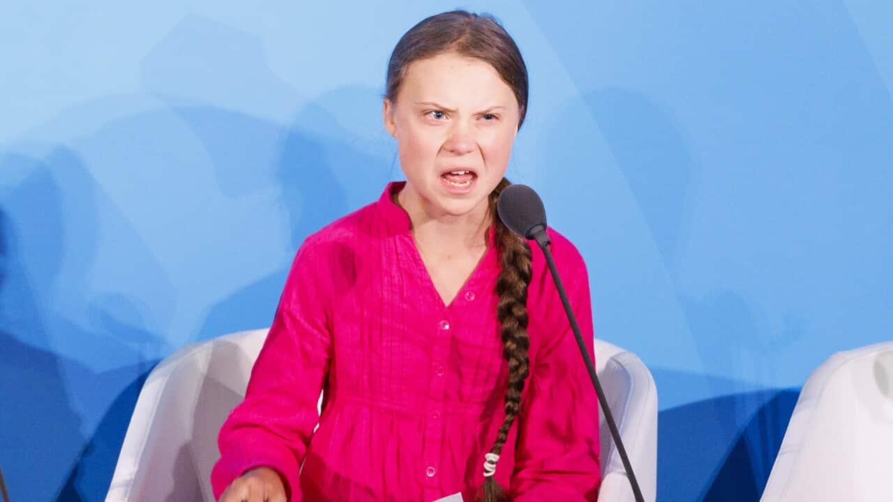Greta Thunberg, the teen climate activist from Sweden, addresses world leaders at the start of the 2019 Climate Action Summit 