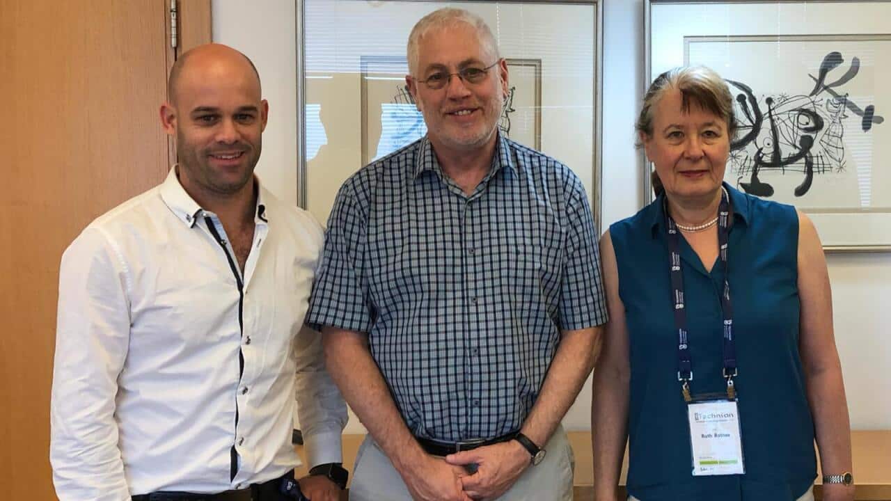 L to R: Ori Danieli, Haifa Technion President Professor Uri Sivan, Austrlia-Technion President Dr Ruth Ratner