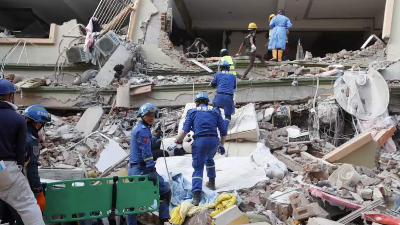 Aid operations in earthquake stricken areas in Myanmar