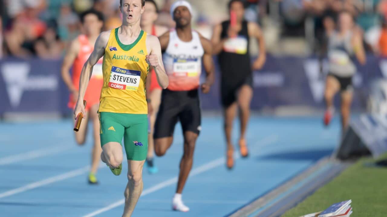 Luke Stevens of Australia during the Mixed Distance Medley