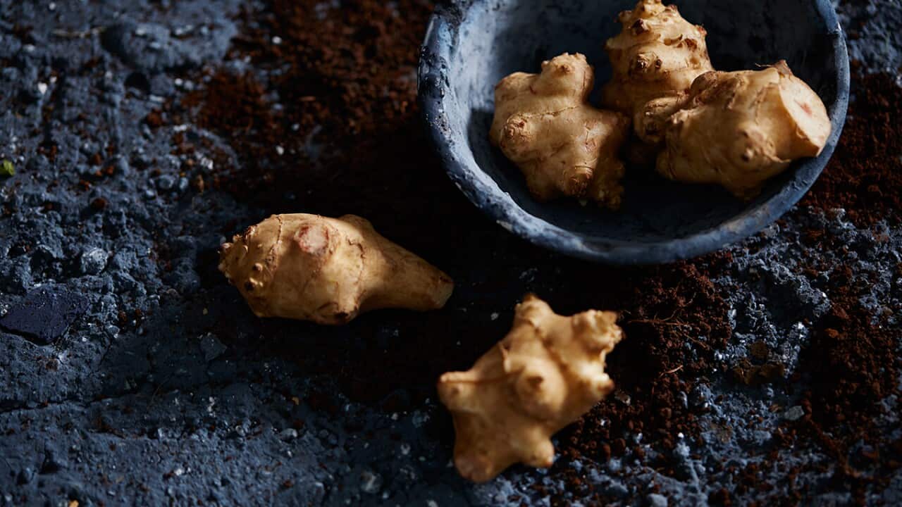 Baked Jerusalem Artichokes with fennel SBS Food