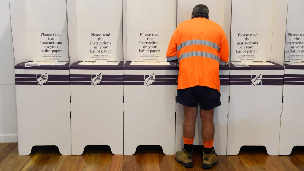 A voter makes his choice on election day in Griffith last September - AAP-1.jpg