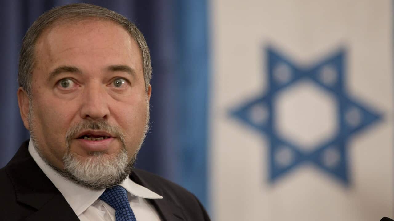 Israeli Foreign Minister Avigdor Lieberman gives a speech at the Foreign Minister office in Jerusalem, Thursday, Sept. 13, 2012 (AP Photo/Bernat Armangue)