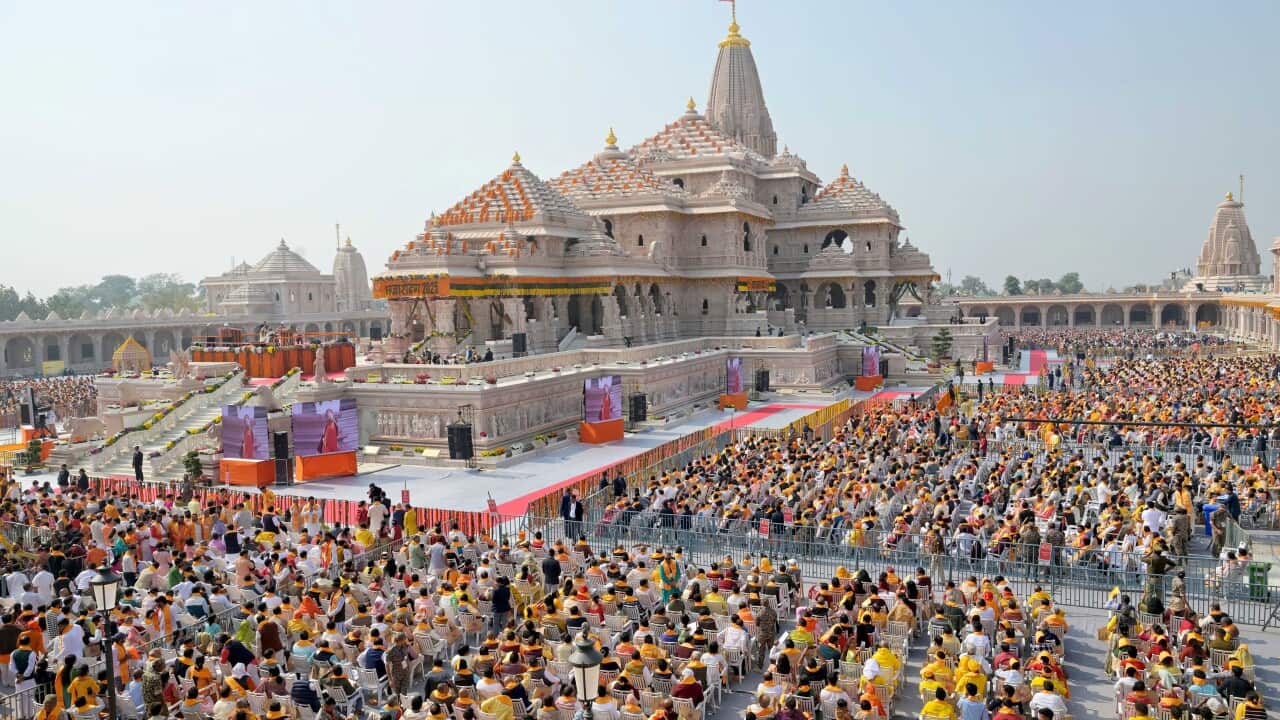 Indian Prime Minister Narendra Modi visits Ayodhya Ram temple