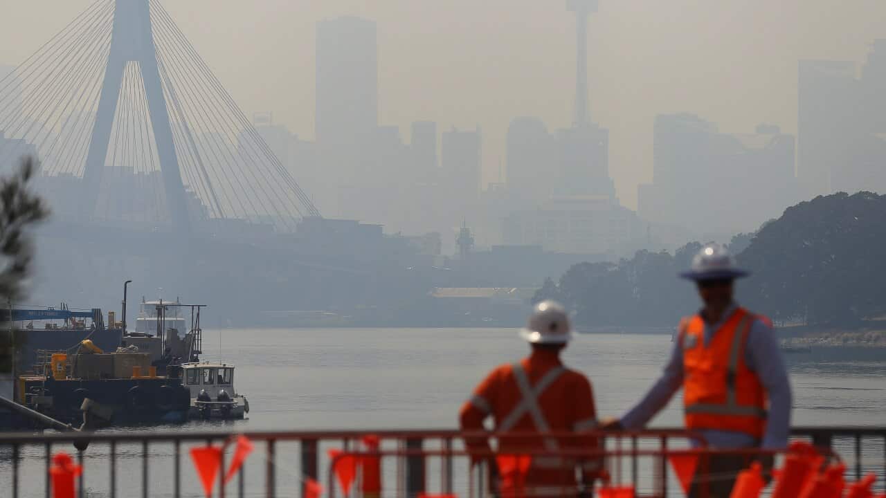 A thick haze continues to hang over Sydney. Air quality readings in parts of NSW has reached hazardous levels.