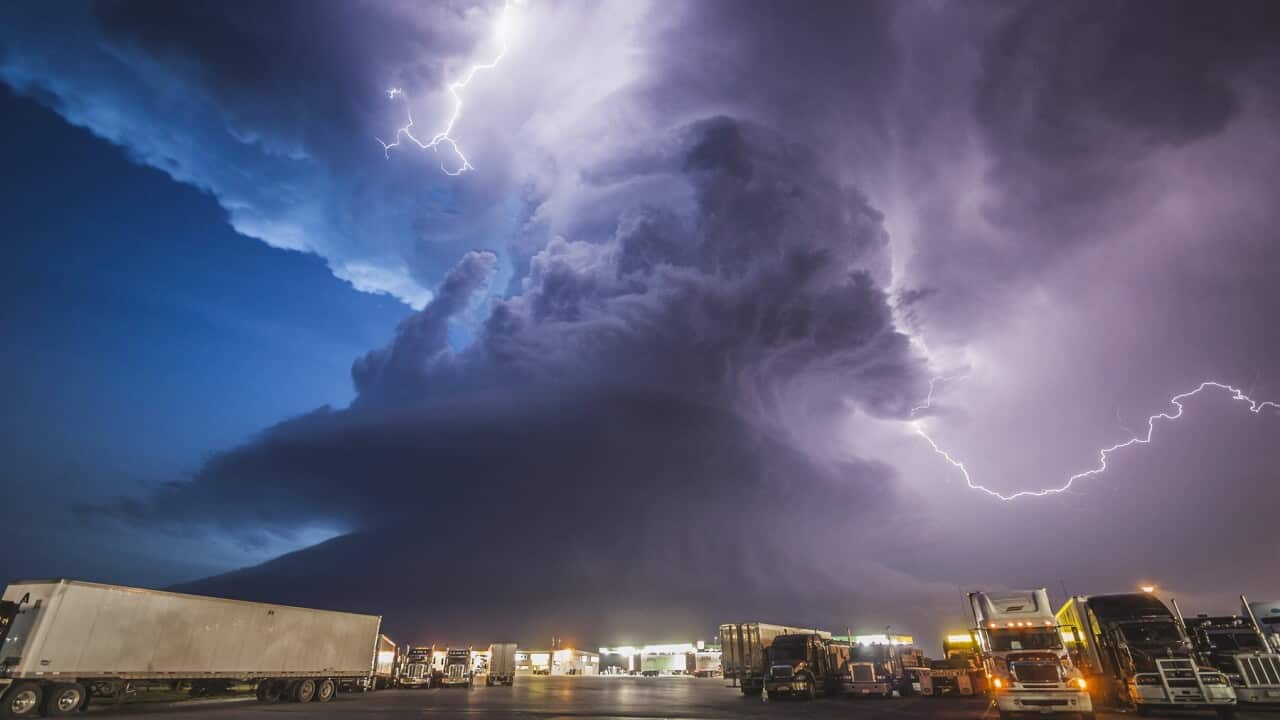 Truck Stop and Twilight Supercell