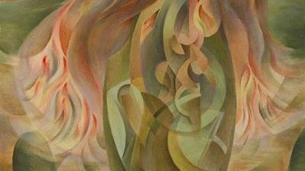 Detail of Bomber crash by Frank Hinder, 1949 - AWM-1.jpg