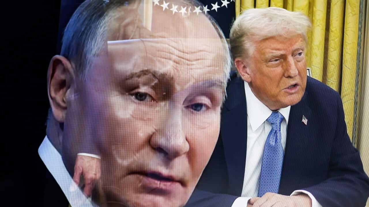 Trump and Putin have dialogue in Moscow, Russia - 13 Feb 2025