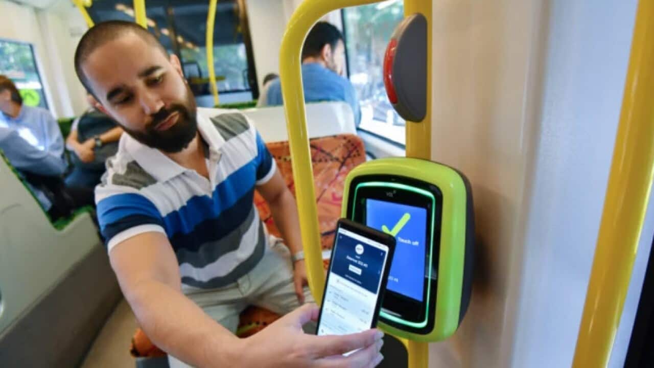 Nick Neos trials Myki mobile on his Android