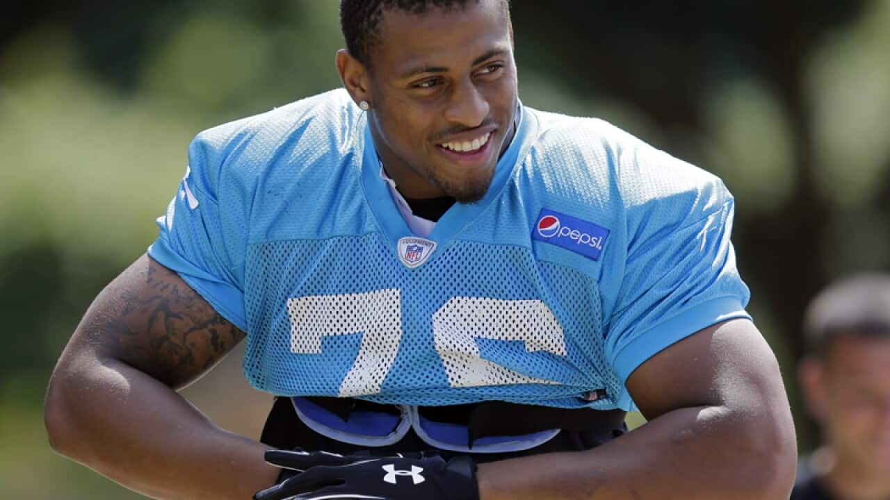 Carolina Panthers defensive end Greg Hardy