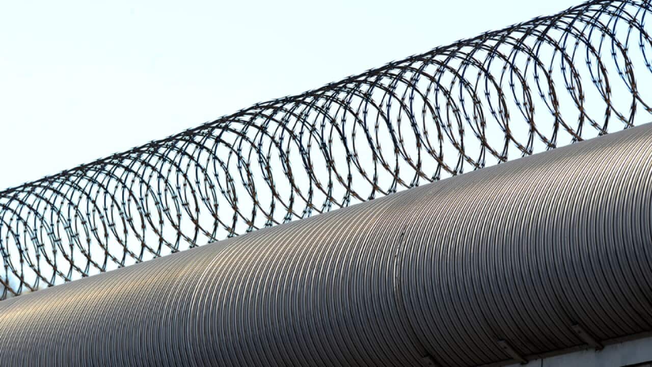 An outer fence at the Remand centre in Melbourne