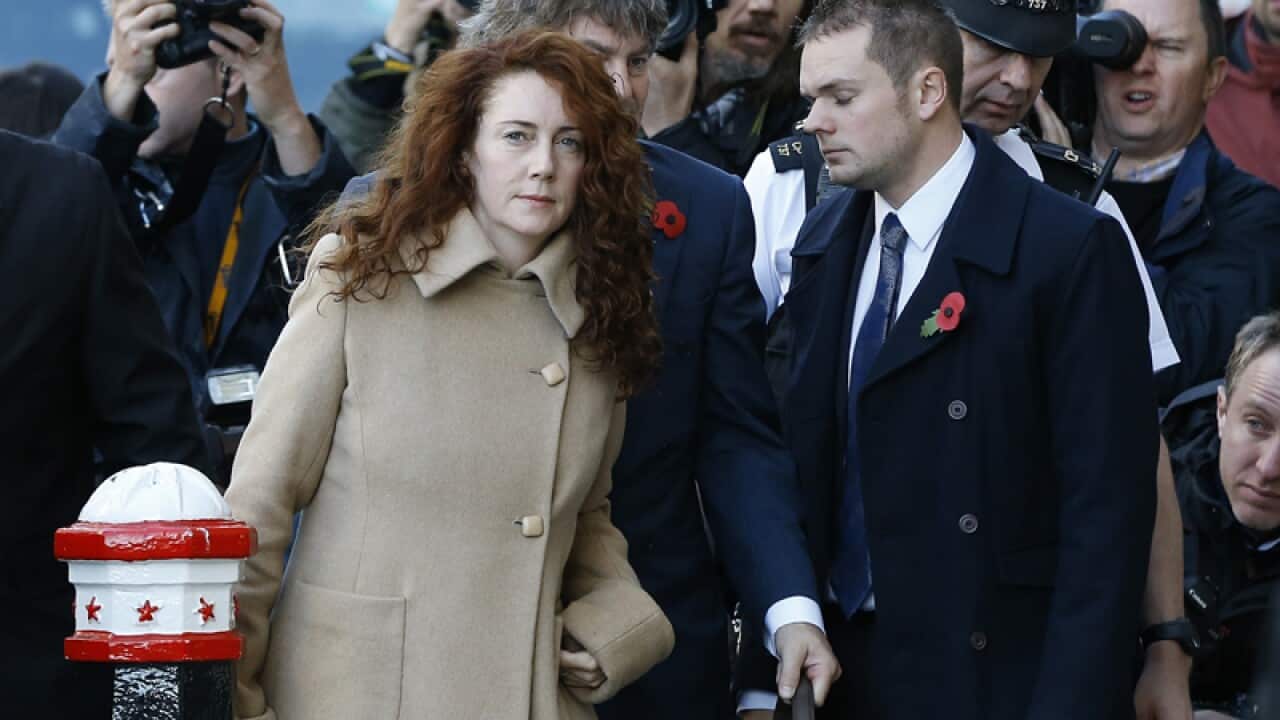 Rebekah Brooks arrives at The Old Bailey law court in London