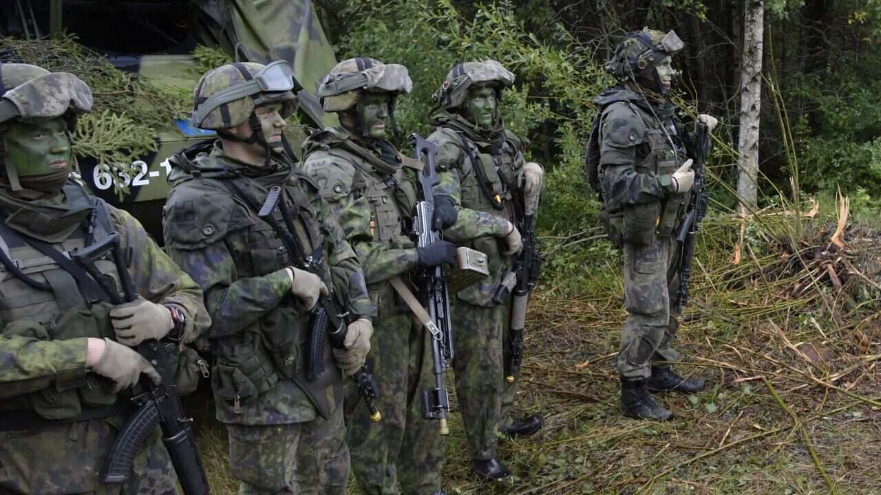 Finnish troops during military exercise