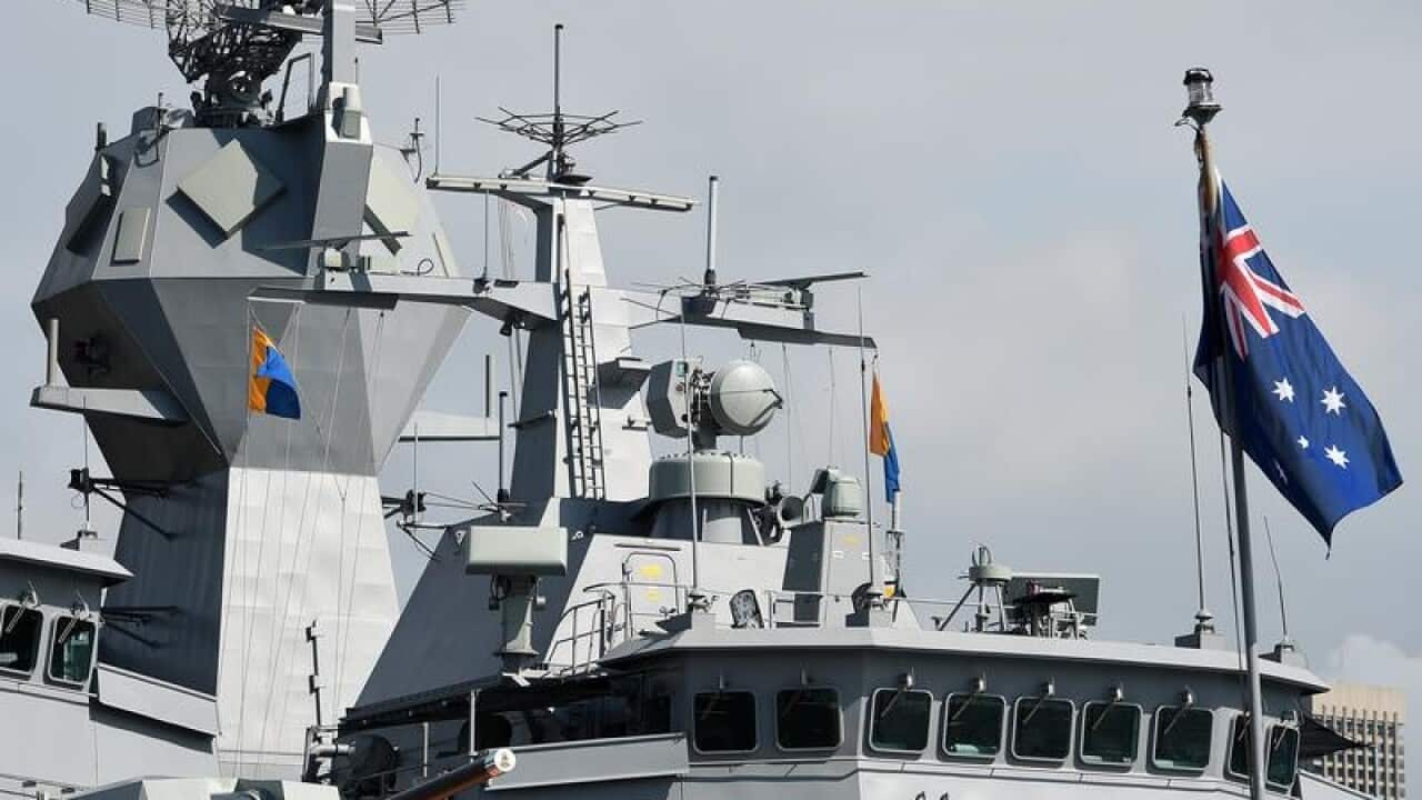 A Royal Australian Navy Anzac class frigate