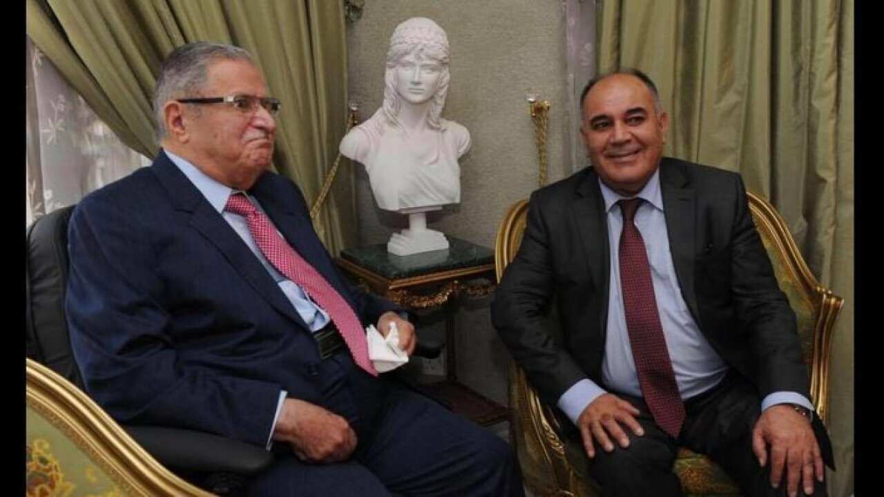 President Jalal (left) and PUK member Sadi Pire (right)