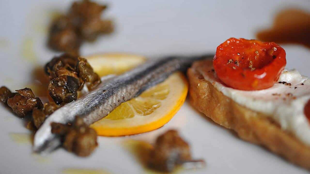 Anchovies and capers