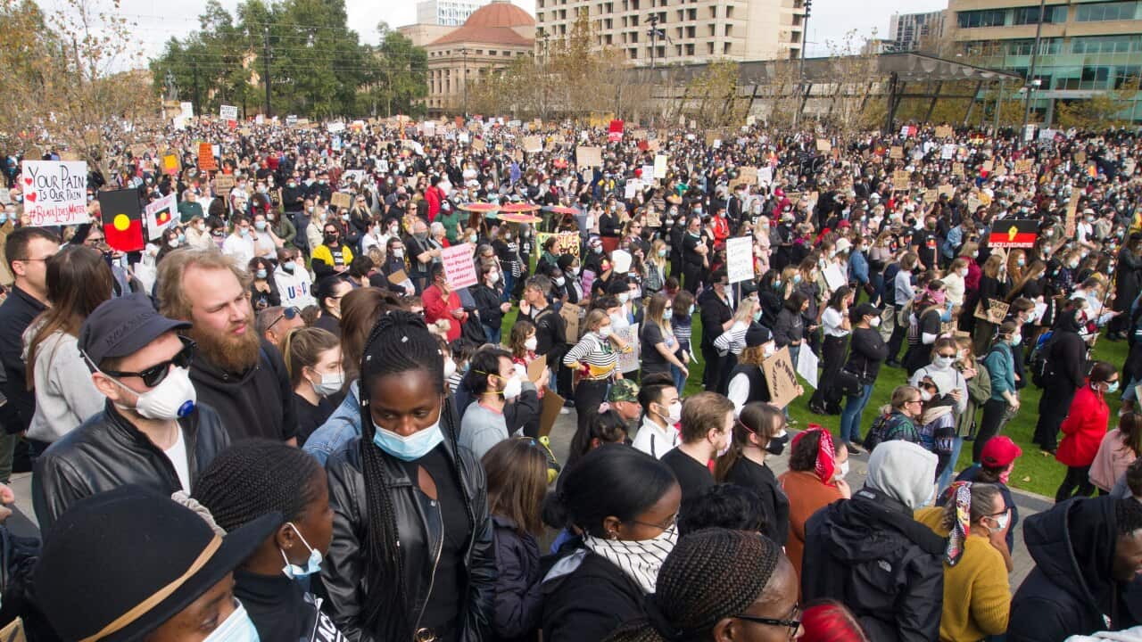 Unlike in the eastern states where police and government have moved to stop the rally, in South Australia the protest given special permission to go ahead by police.