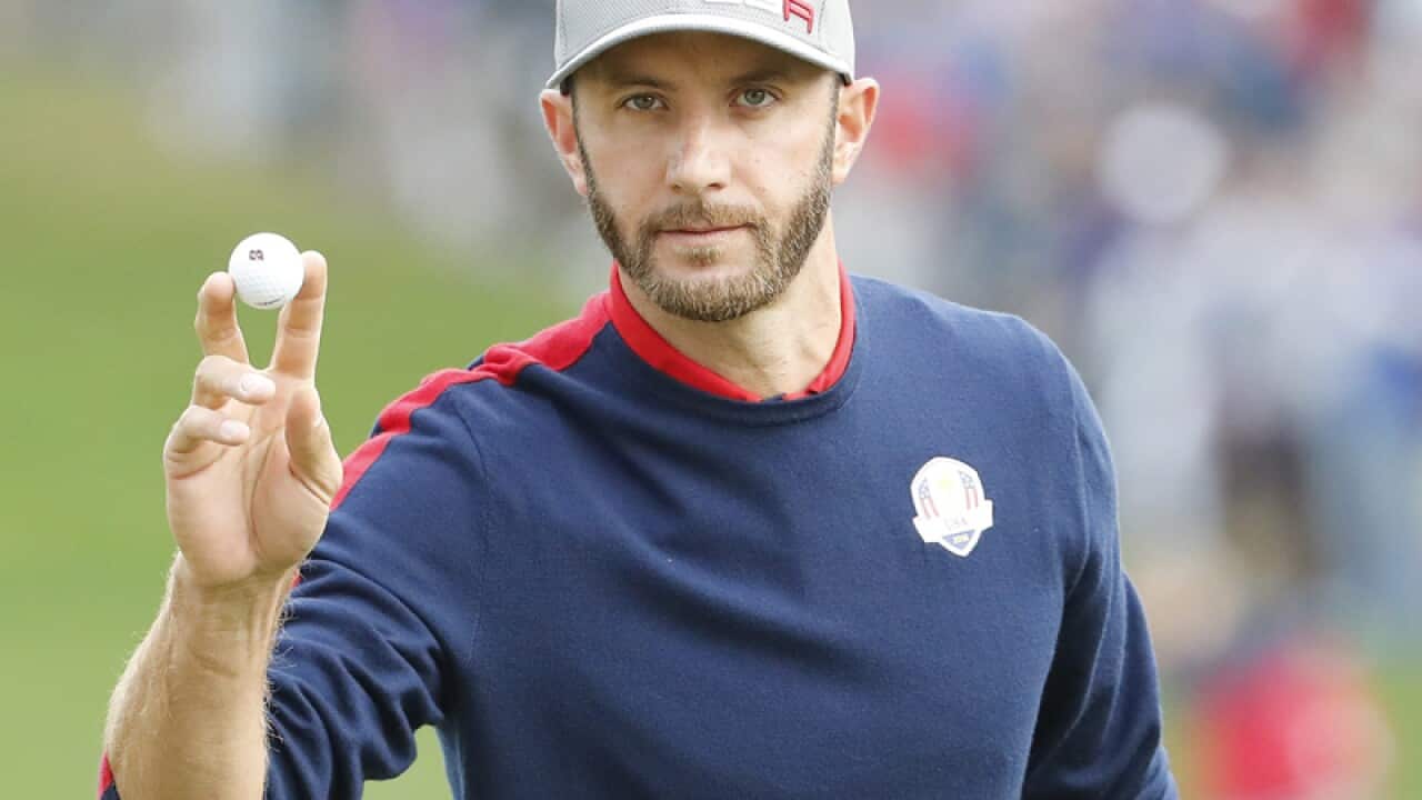 Dustin Johnson of the US