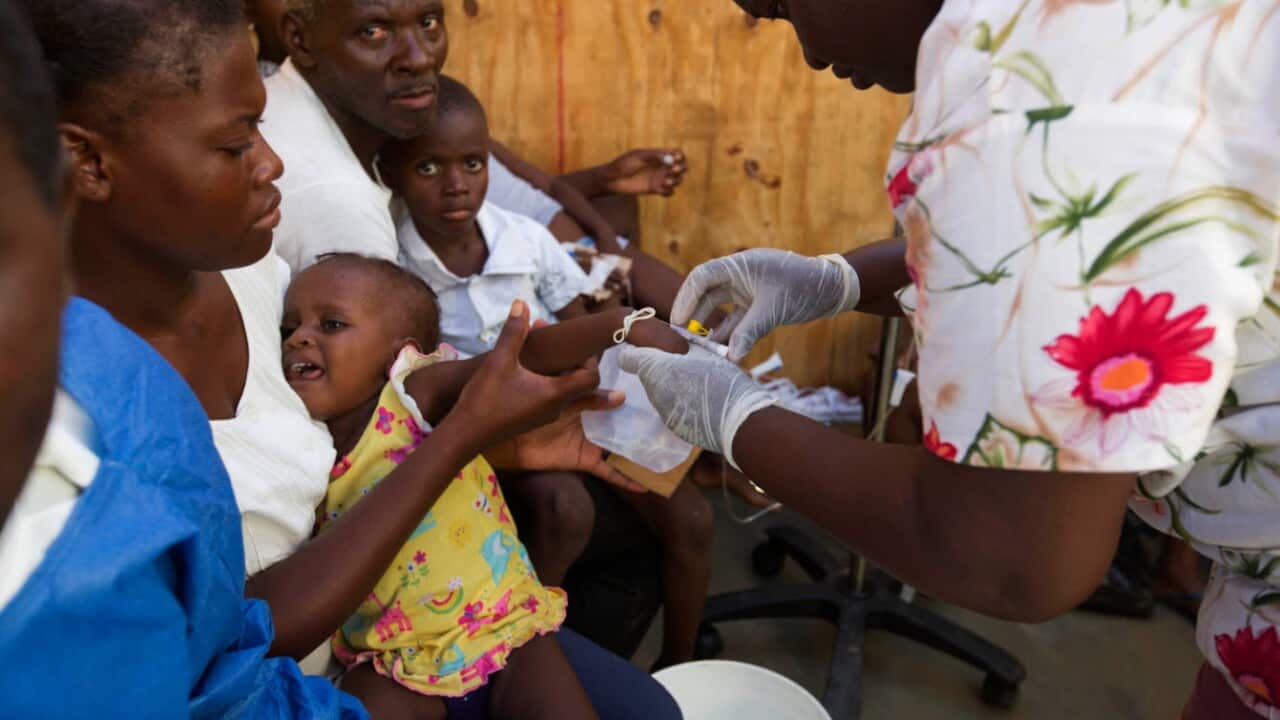Victims of cholera receive treatment at the state hospital after Hurricane Matthew, in Jeremie, Haiti. Saturday Oct. 8, 2016