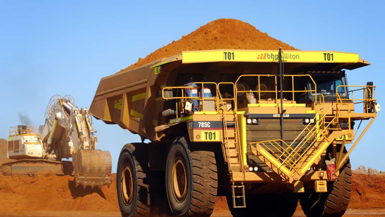 File photo of BHP mining activities