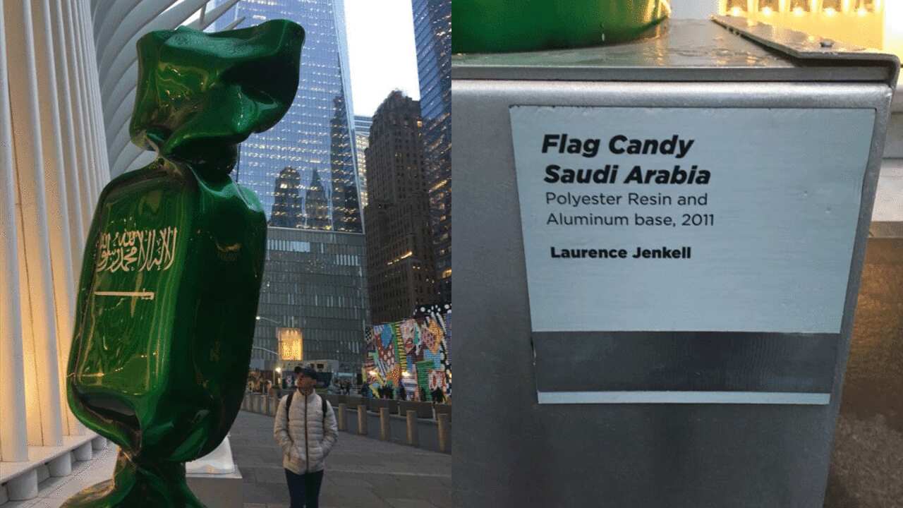 The artwork by Laurence Jenkell was meant to feature at the World Trade Centre until January 28.