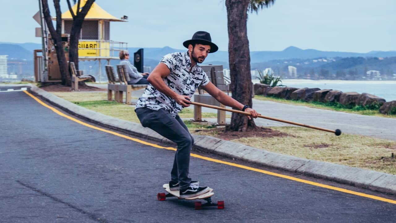 Cyril Duvigneau veut lancer le stand-up paddle sur route en Australie.