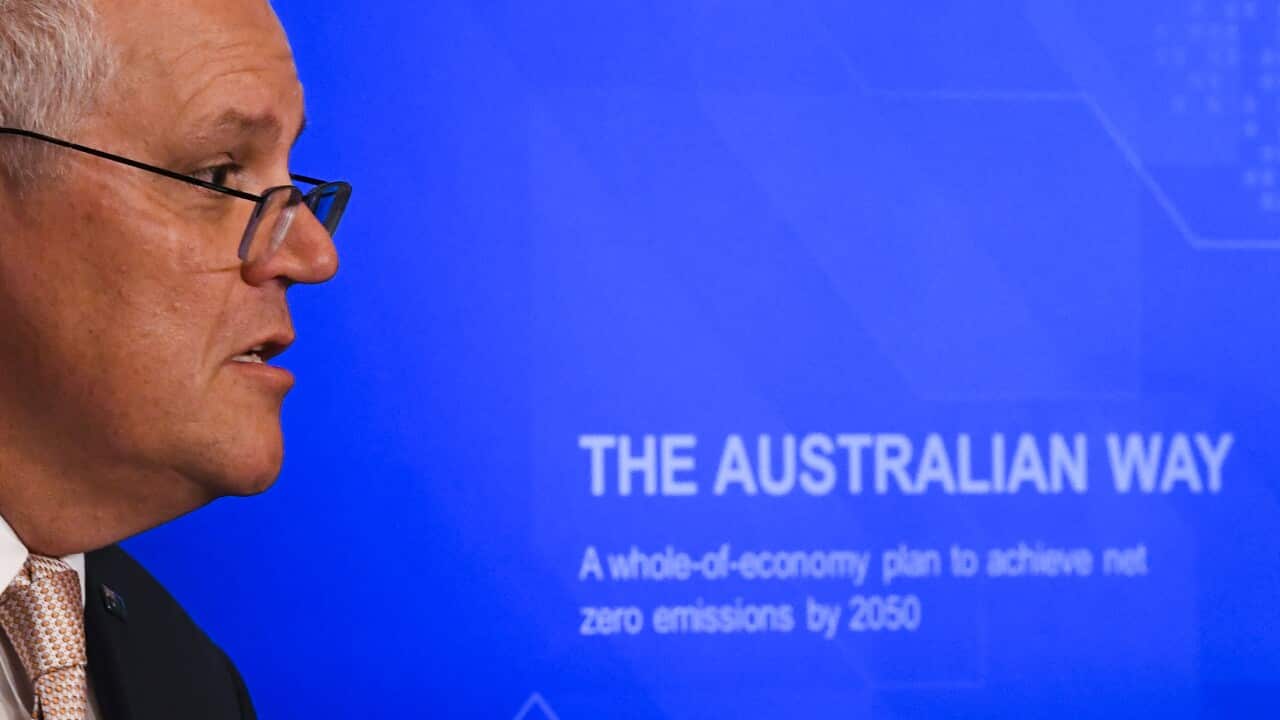 Australian Prime Minister Scott Morrison speaks to the media during a press conference at Parliament House in Canberra, Tuesday, October 26, 2021. (AAP Image/Lukas Coch) NO ARCHIVING